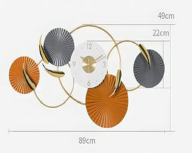 The Golden Fan Serenade Decorative Timepiece (35 x 19.2 Inches)